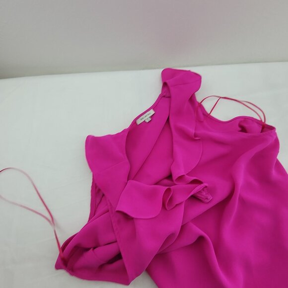 Skies are Blue Top Womens Plus 2X Pink Zacary ruffle style blouse Sleeveless - Picture 6 of 8